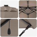 vidaXL Cantilever Roma Napernyő Taupe és Fekete 352 x 251 x 265 cm