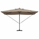 vidaXL Cantilever Roma Napernyő Taupe és Fekete 352 x 251 x 265 cm