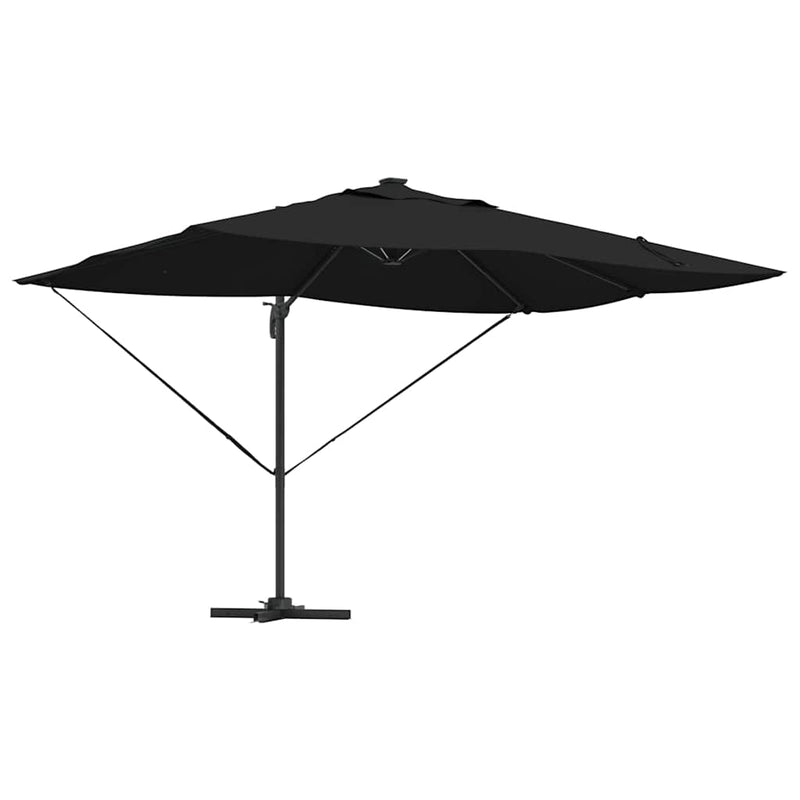 vidaXL Cantilever Roma Napernyő Fekete és fekete 352 x 251 x 265 cm