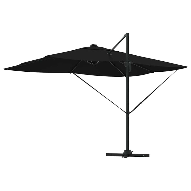 vidaXL Cantilever Roma Napernyő Fekete és fekete 352 x 251 x 265 cm