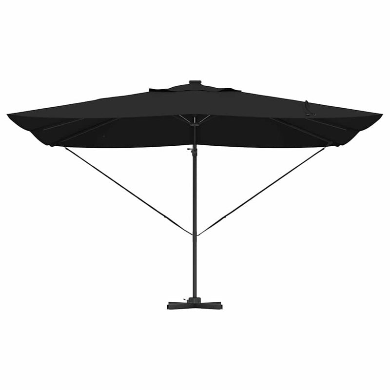 vidaXL Cantilever Roma Napernyő Fekete és fekete 352 x 251 x 265 cm
