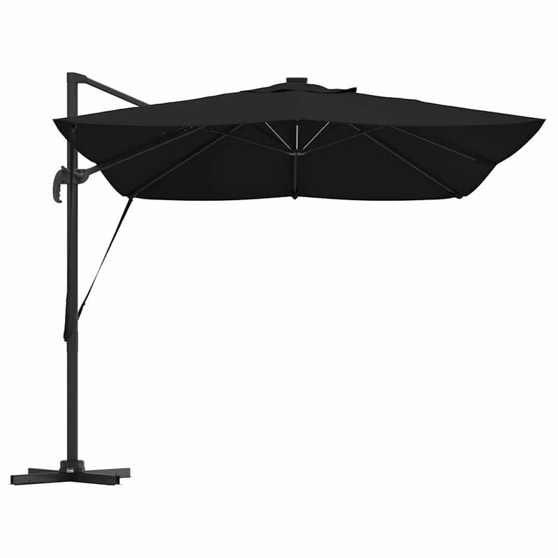 vidaXL Cantilever Roma Napernyő Fekete és fekete 352 x 251 x 265 cm