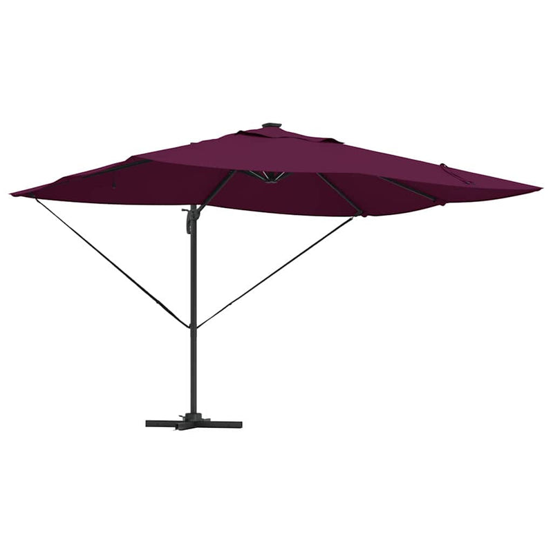 vidaXL Cantilever Roma Napernyő Piros és Fekete 352 x 251 x 265 cm