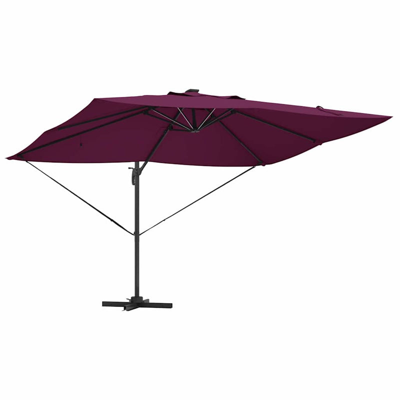 vidaXL Cantilever Roma Napernyő Piros és Fekete 352 x 251 x 265 cm