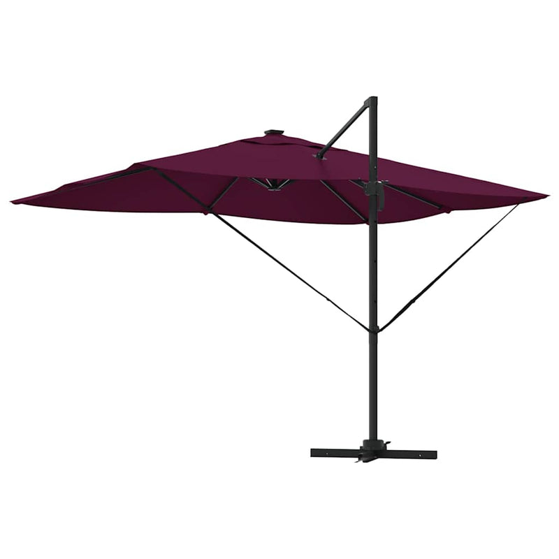 vidaXL Cantilever Roma Napernyő Piros és Fekete 352 x 251 x 265 cm