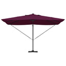 vidaXL Cantilever Roma Napernyő Piros és Fekete 352 x 251 x 265 cm