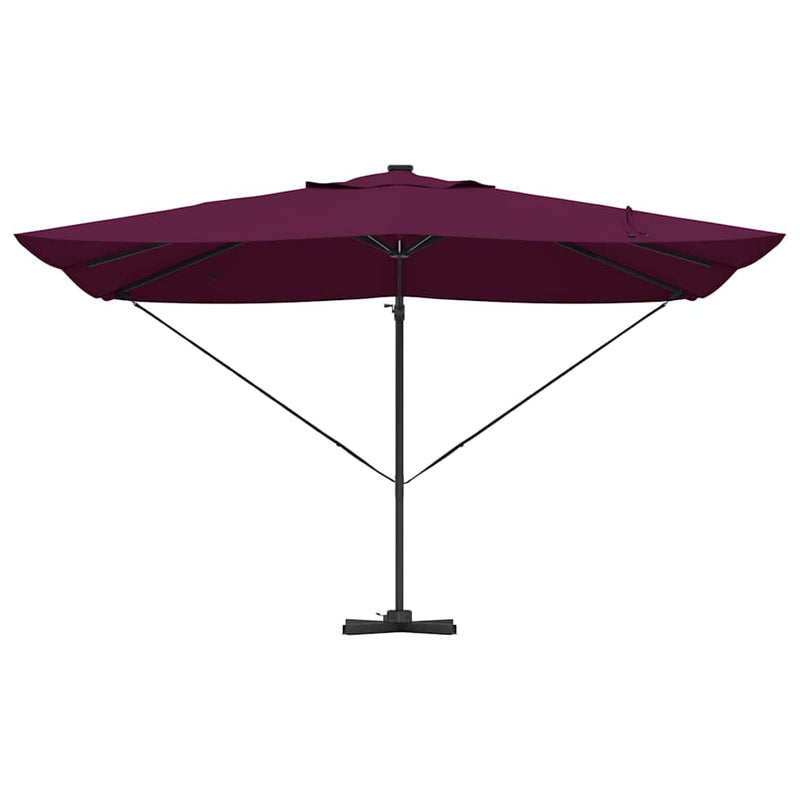 vidaXL Cantilever Roma Napernyő Piros és Fekete 352 x 251 x 265 cm
