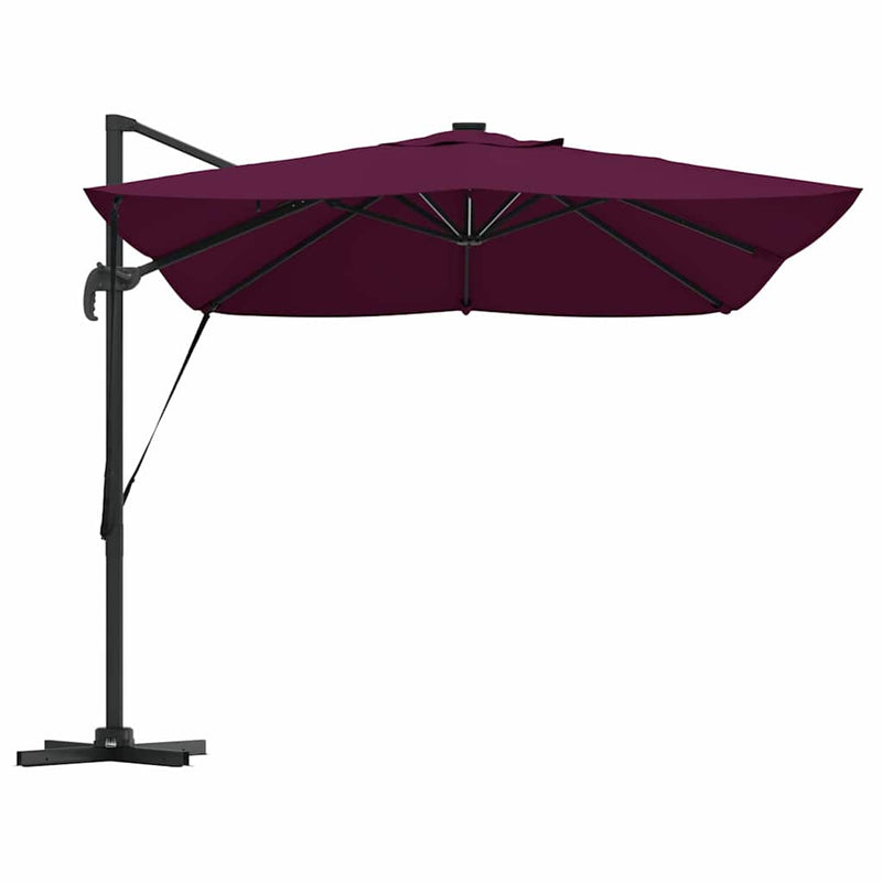 vidaXL Cantilever Roma Napernyő Piros és Fekete 352 x 251 x 265 cm