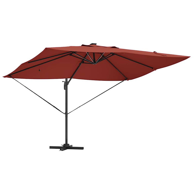 vidaXL Cantilever Roma Napernyő Piros és Fekete 352 x 251 x 265 cm