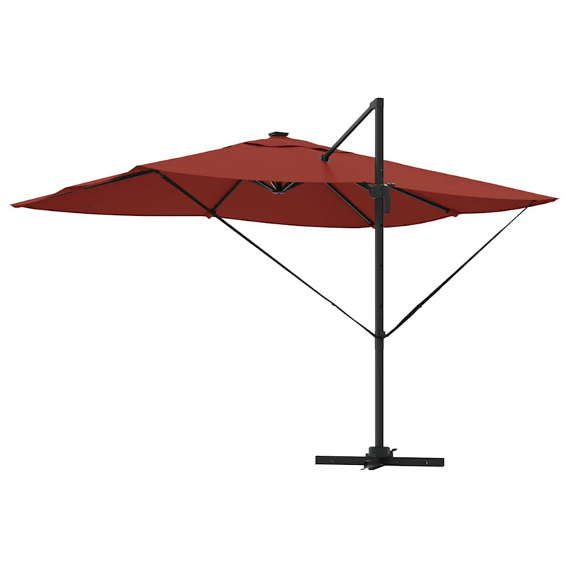 vidaXL Cantilever Roma Napernyő Piros és Fekete 352 x 251 x 265 cm