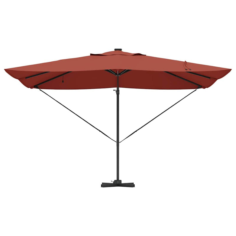 vidaXL Cantilever Roma Napernyő Piros és Fekete 352 x 251 x 265 cm