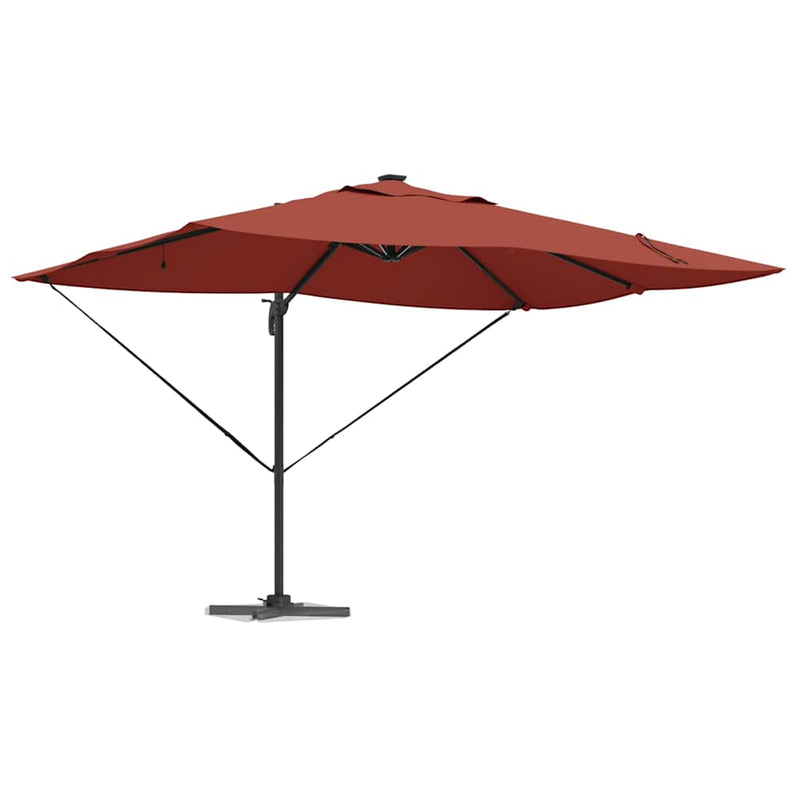 vidaXL Cantilever Roma Napernyő Piros és Fekete 352 x 251 x 265 cm