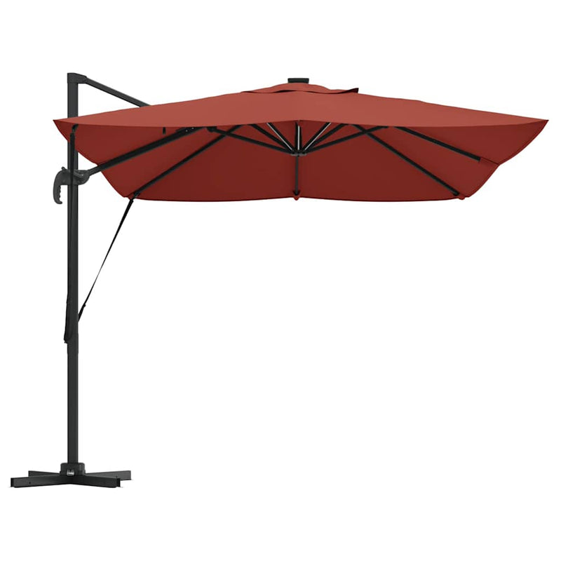 vidaXL Cantilever Roma Napernyő Piros és Fekete 352 x 251 x 265 cm