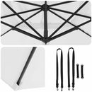 vidaXL Roma napernyő Bézs 286 x 285 x 265 cm Pamut és Alumínium