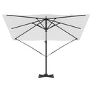 vidaXL Roma napernyő Bézs 286 x 285 x 265 cm Pamut és Alumínium
