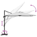 vidaXL Roma napernyő Bézs 286 x 285 x 265 cm Pamut és Alumínium