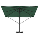 vidaXL Roma napernyő Zöld 286 x 285 x 265 cm Pamut és Alumínium