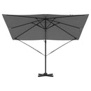 vidaXL Roma napernyő Antracit 286 x 285 x 265 cm Pamut és Alumínium