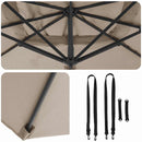 vidaXL Roma napernyő Tópszínű 286 x 285 x 265 cm Pamut és Alumínium