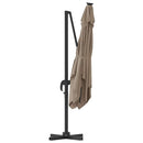 vidaXL Roma napernyő Tópszínű 286 x 285 x 265 cm Pamut és Alumínium