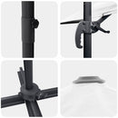 vidaXL Cantilever Roma Napernyő Beige és fekete 352 x 251 x 260 cm