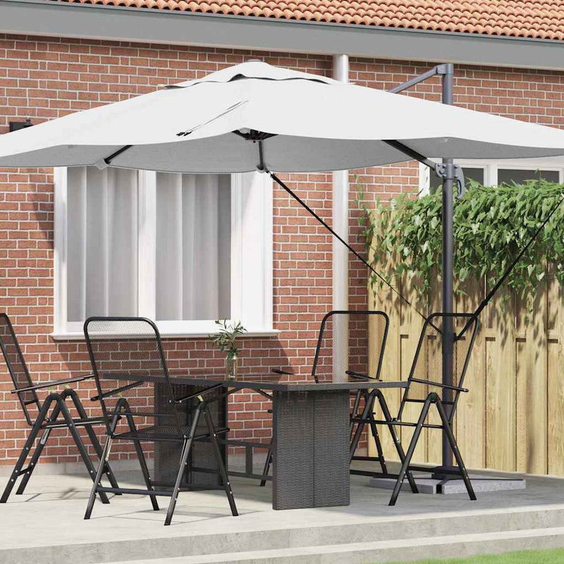 vidaXL Cantilever Roma Napernyő Beige és fekete 352 x 251 x 260 cm