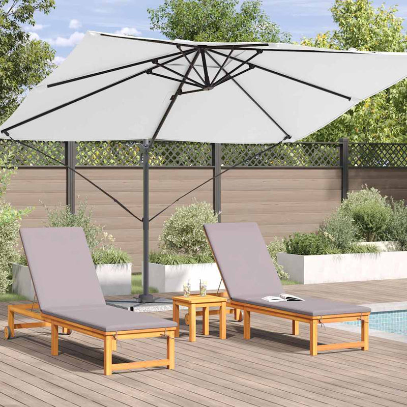 vidaXL Cantilever Roma Napernyő Beige és fekete 352 x 251 x 260 cm