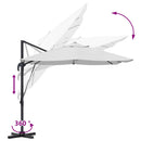 vidaXL Cantilever Roma Napernyő Beige és fekete 352 x 251 x 260 cm