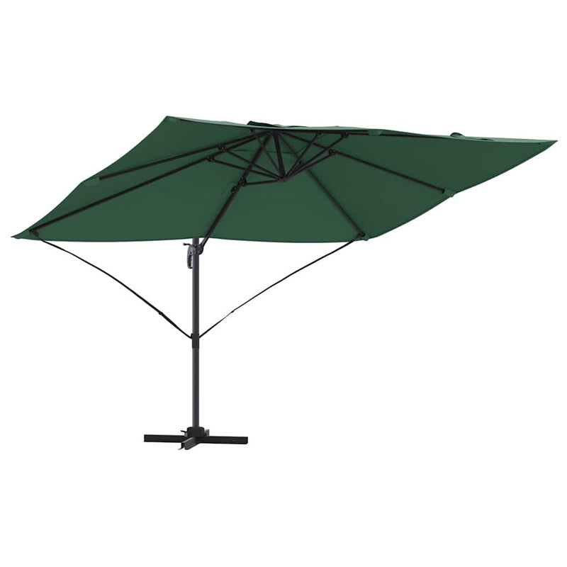 vidaXL Cantilever Roma Napernyő Zöld és Fekete 352 x 251 x 260 cm