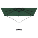 vidaXL Cantilever Roma Napernyő Zöld és Fekete 352 x 251 x 260 cm