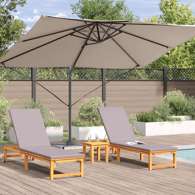 vidaXL Cantilever Roma Napernyő Taupe és Fekete 352 x 251 x 260 cm