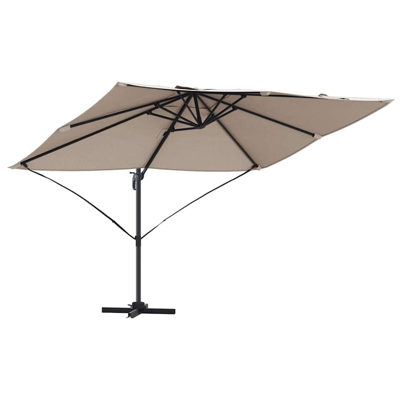 vidaXL Cantilever Roma Napernyő Taupe és Fekete 352 x 251 x 260 cm