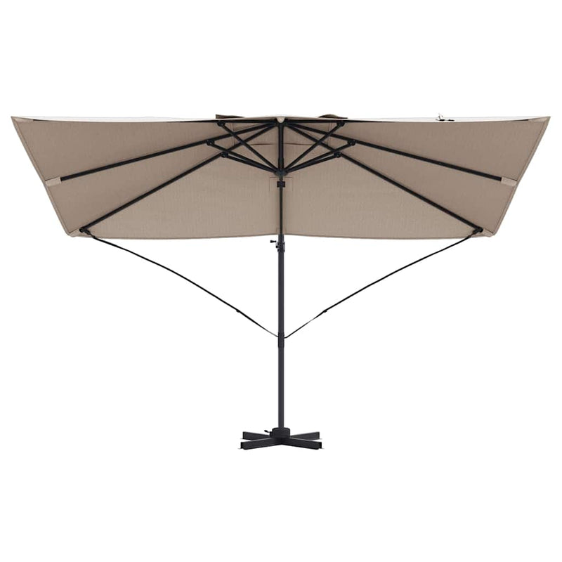 vidaXL Cantilever Roma Napernyő Taupe és Fekete 352 x 251 x 260 cm