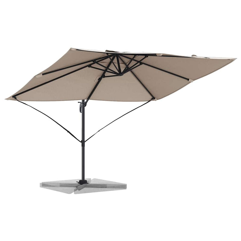 vidaXL Cantilever Roma Napernyő Taupe és Fekete 352 x 251 x 260 cm