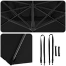 vidaXL Cantilever Roma Napernyő Fekete és fekete 352 x 251 x 260 cm