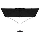 vidaXL Cantilever Roma Napernyő Fekete és fekete 352 x 251 x 260 cm