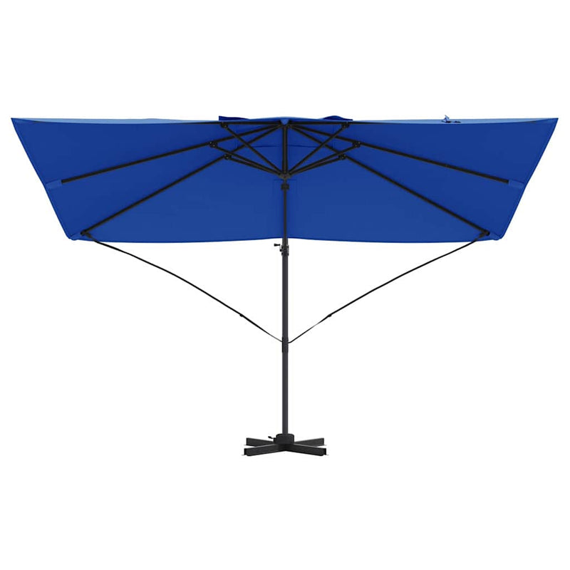 vidaXL Cantilever Roma Napernyő Kék és Fekete 352 x 251 x 260 cm