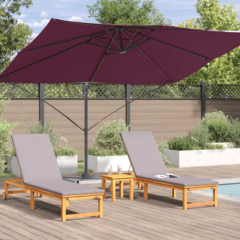 vidaXL Cantilever Roma Napernyő Piros és Fekete 352 x 251 x 260 cm