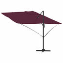vidaXL Cantilever Roma Napernyő Piros és Fekete 352 x 251 x 260 cm