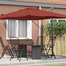 vidaXL Cantilever Roma Napernyő Piros és Fekete 352 x 251 x 260 cm