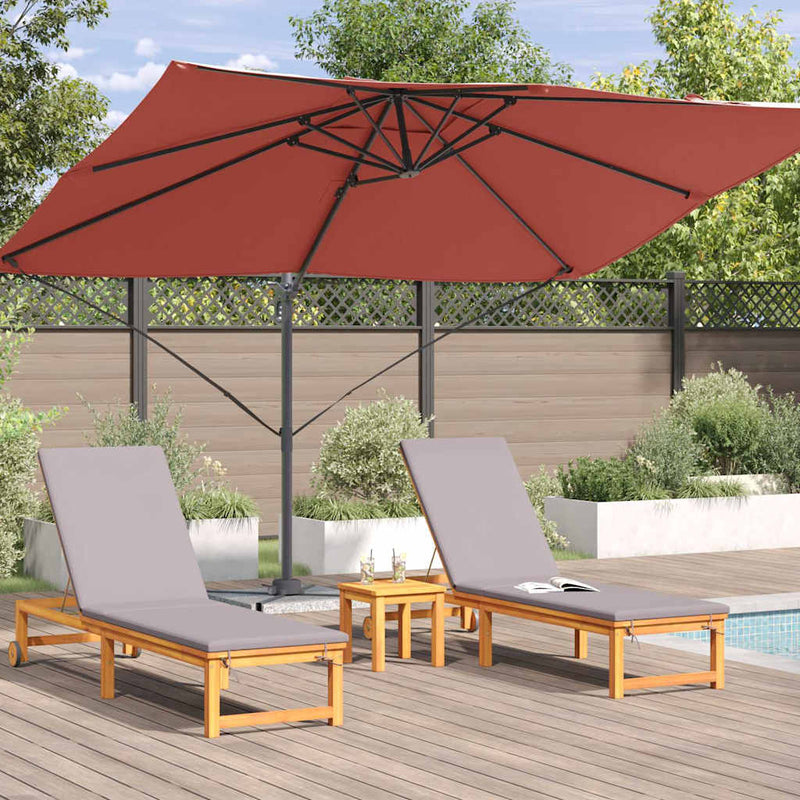 vidaXL Cantilever Roma Napernyő Piros és Fekete 352 x 251 x 260 cm