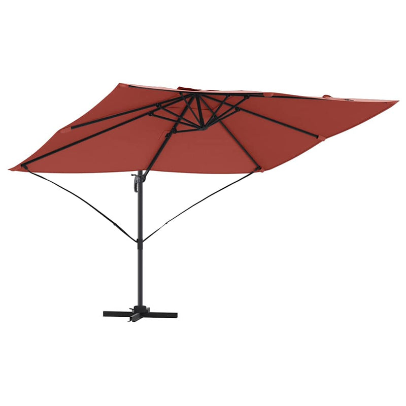 vidaXL Cantilever Roma Napernyő Piros és Fekete 352 x 251 x 260 cm