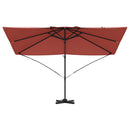 vidaXL Cantilever Roma Napernyő Piros és Fekete 352 x 251 x 260 cm