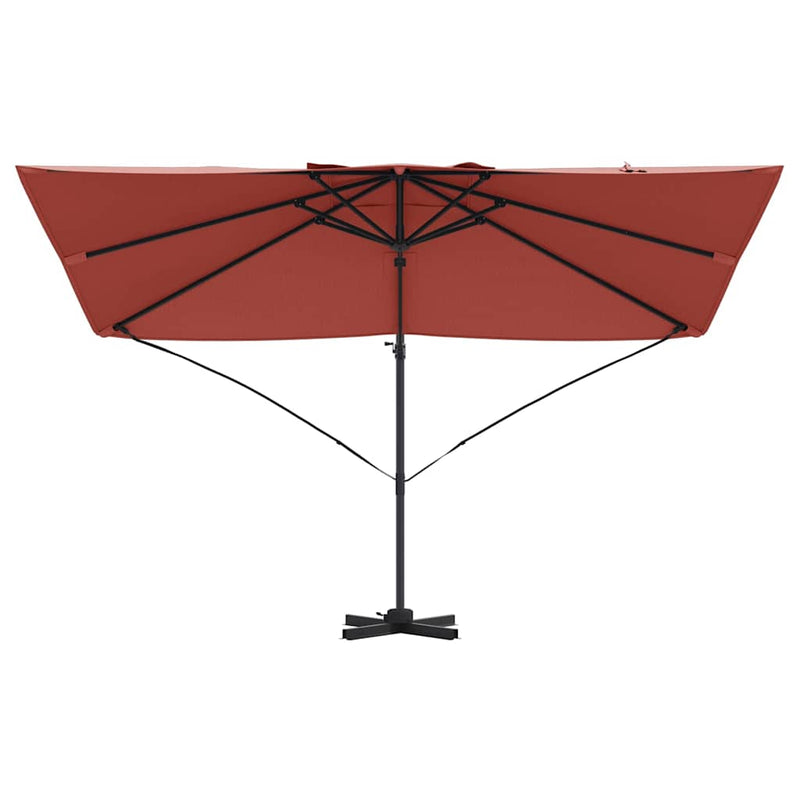 vidaXL Cantilever Roma Napernyő Piros és Fekete 352 x 251 x 260 cm