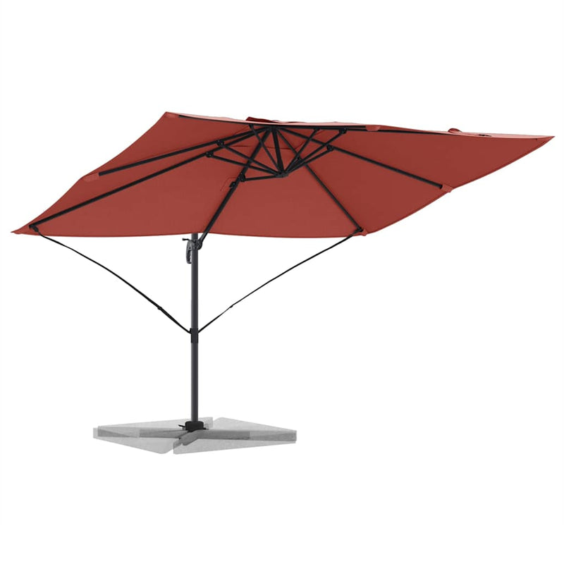 vidaXL Cantilever Roma Napernyő Piros és Fekete 352 x 251 x 260 cm
