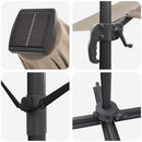 vidaXL Roma napernyő LED -es lámpákkal Tópszínű 286 x 285 x 270 cm