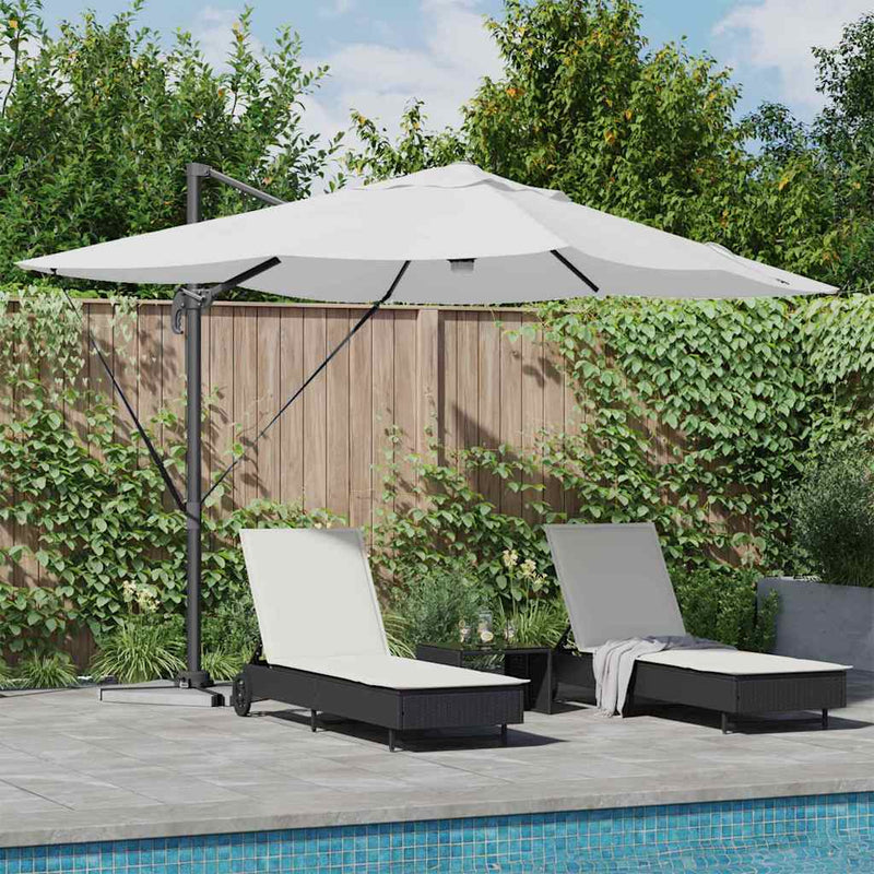 vidaXL Cantilever Roma Napernyő Beige és fekete 352 x 251 x 265 cm