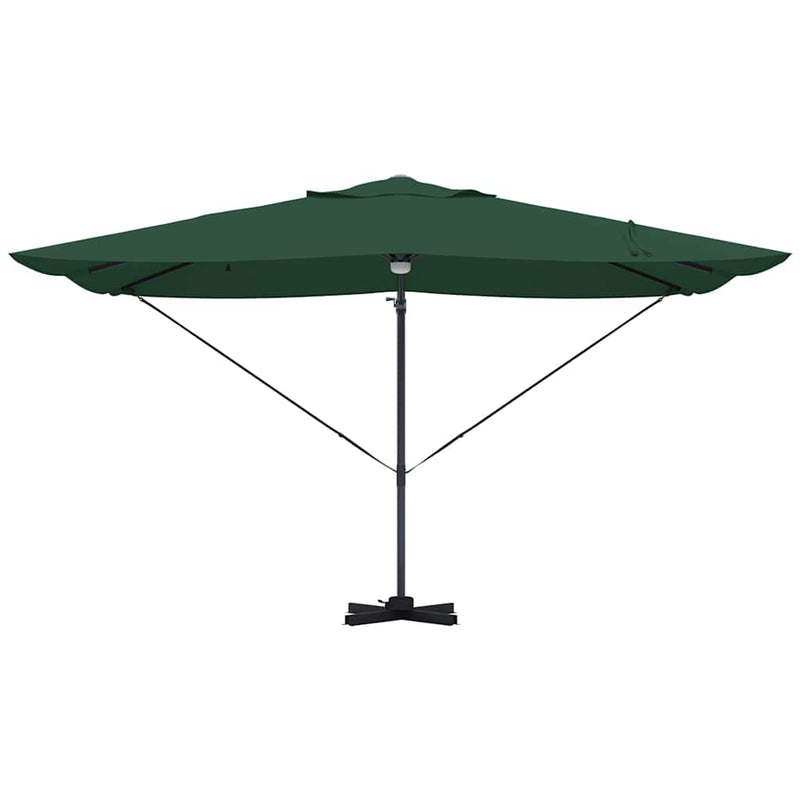 vidaXL Cantilever Roma Napernyő Zöld és Fekete 352 x 251 x 265 cm