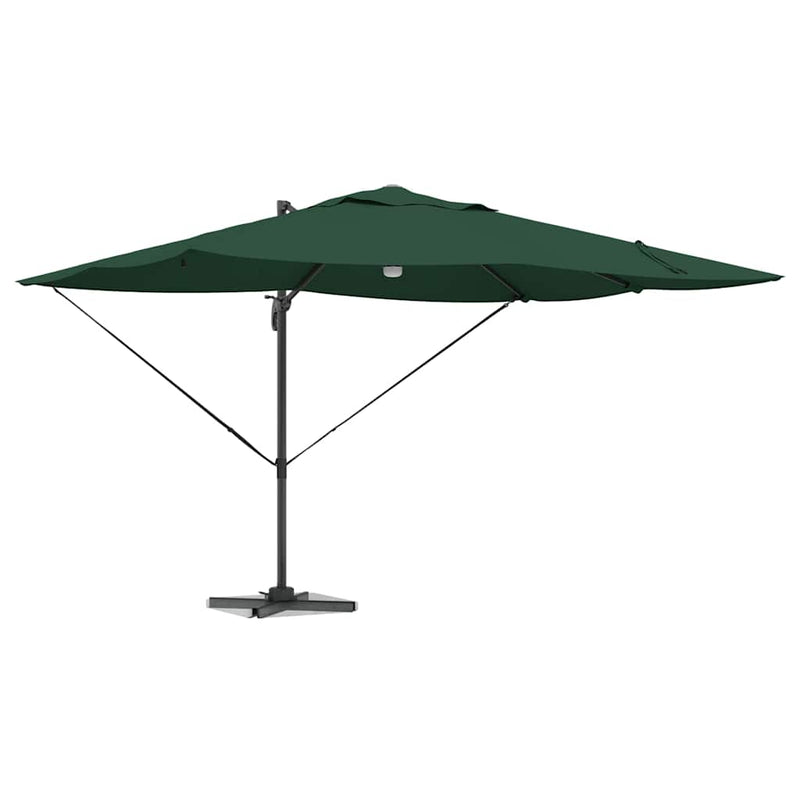 vidaXL Cantilever Roma Napernyő Zöld és Fekete 352 x 251 x 265 cm