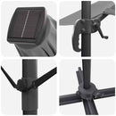 vidaXL Cantilever Roma Napernyő Antracit és fekete 352 x 251 x 265 cm